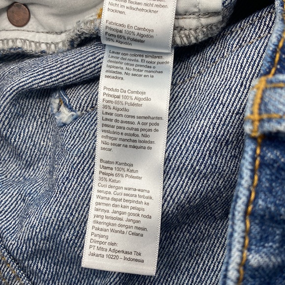 Topshop Mom Jeans high rise medium wash zipper fly straight leg 100% cotton - Picture 5 of 11